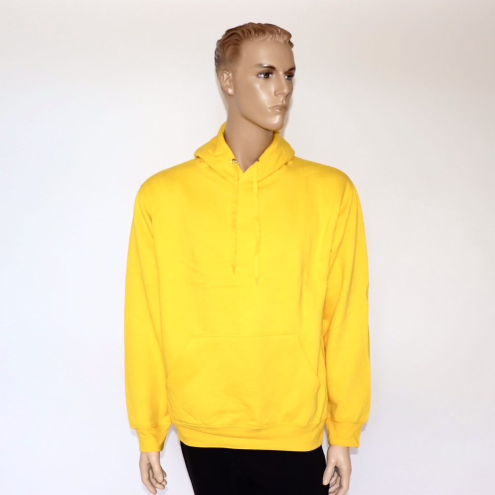 Yellow Men's Heavy Blend Fleece Hooded Sweatshirt